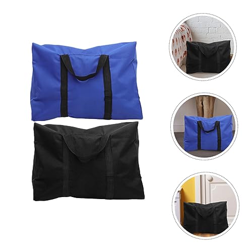 2pcs Heavy Duty Oxford Cloth Storage Bag for Clothes and Quilts Portable Moving Organizer Zipper for Home Storage and Travel
