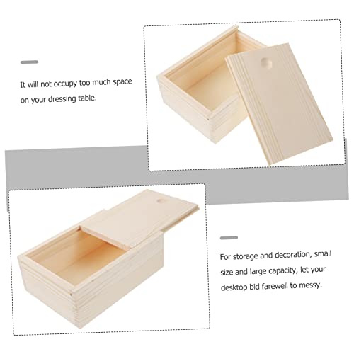 2pcs Quality Material Wooden Pine Storage Box Trinket Boxes Simple Design Compact Sturdy