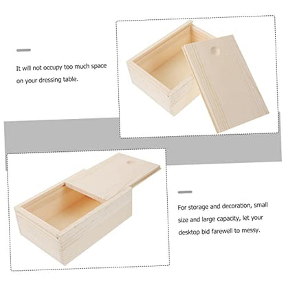 2pcs Quality Material Wooden Pine Storage Box Trinket Boxes Simple Design Compact Sturdy