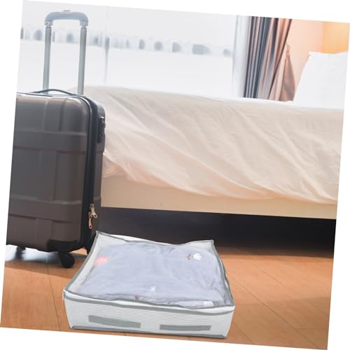 Zerodeko Multi-handle Storage Bag Quilt Storage Bags Zipper Closet Organizer Capacity Foldable Non Woven for Clothing Blanket Quilt