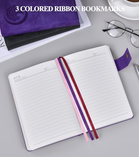 Lined Journal Notebook for Men, A5 Leather Journals for Writing Women, Hardcover Notebooks for Work,School,Note Taking,Travel,Business,Personal daily Diary,200 Page College Ruled (5.9" x 8.4")