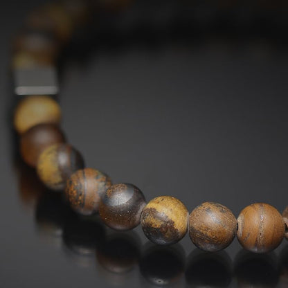 Tigranes Premium Natural Stone Bracelet Collection – Handmade Gemstone Jewelry in Luxury Branded Gift Box - style: Midnight Tiger’s Eye
