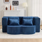 2-in-1 Folding Sofa Bed with Pillow, No Assembly Futon Twin Size Sofa Bed, Breathable Velvet Convertible Couch Bed for Living Room and Guest Room, 78.7 Inch, Blue - color: Blue-78.7", size: 2 seat