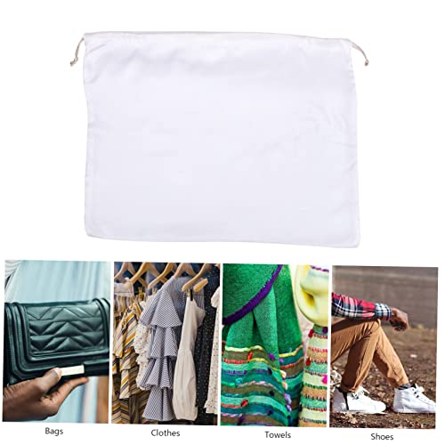 2Pcs Durable Drawstring Storage Bag Lightweight Household Clothing and Shoes Pouch Satin Dustproof Packing Finishing Bag for Home Organization