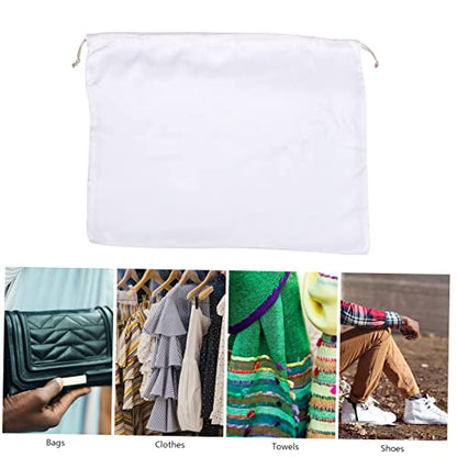 2Pcs Durable Drawstring Storage Bag Lightweight Household Clothing and Shoes Pouch Satin Dustproof Packing Finishing Bag for Home Organization