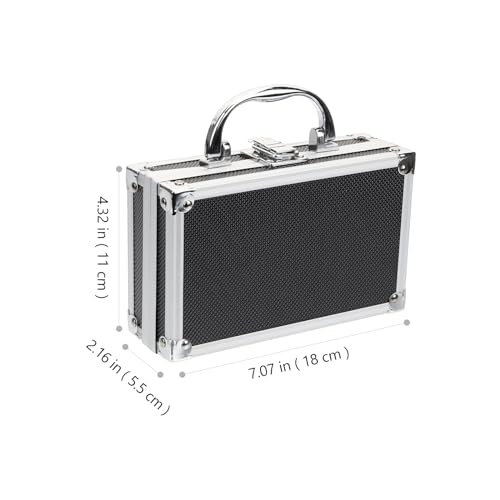 Aluminum Hard Case Briefcase, Portable File Organizer Storage Box for Test Instruments Cameras Tools Parts and Accessories