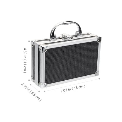 Aluminum Hard Case Briefcase, Portable File Organizer Storage Box for Test Instruments Cameras Tools Parts and Accessories