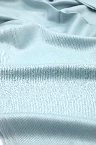 Achillea Lightweight Pashmina Scarf for Women – Soft Silky Shawl Wrap for Evening Dresses, Bridesmaids & Everyday Wear - color: Pale Teal