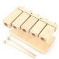 Wood Percussion Block, 5-Tone Rhythm with Hammer Maple Instrument, Latin Percussion for Music Educators Opera Performers Home Practice Professional Studios