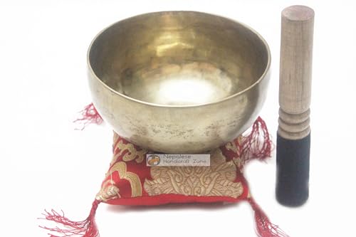 Tibetan Plain Singing Bowl - Meditation Bowl-Handmade Bowl Set by Nepalese Handicraft Zone (7")