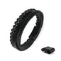 FOCOOG Leather Bead Bracelets for Men, Natural Tiger Eye Lava Rock Stone Bead Magnetic Clasp Adjustable Leather Bracelets Stress Relief Mens Anxiety Bracelet Mens Jewelry Gifts - style: Black Leather-Lava Rock Bead