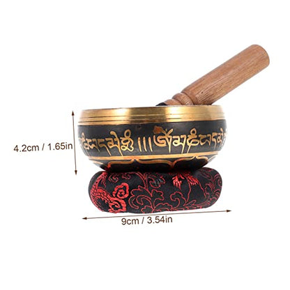 Hand Making Singing Bowl 3 Piece Singing Bowl Set Meditation Bell for Healers Students Random Color