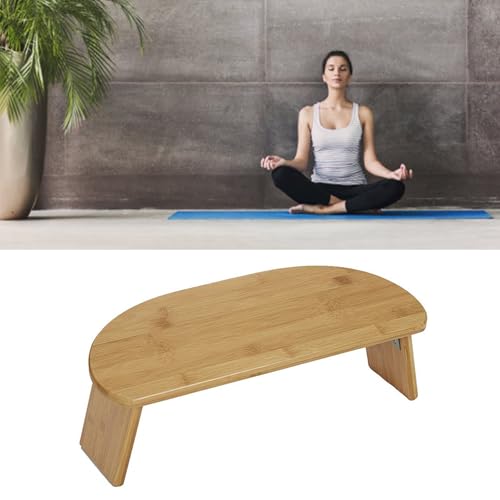Folding Bamboos Meditations Stool Wood Benches Kneeling Stool for Enthusiasts and Travelers