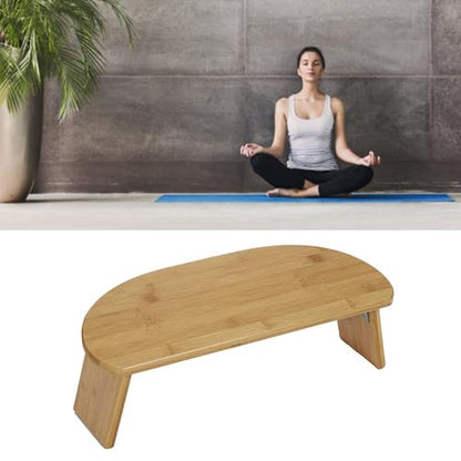 Folding Bamboos Meditations Stool Wood Benches Kneeling Stool for Enthusiasts and Travelers