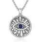 Evil Eye Necklace for Women 925 Sterling Silver, Protection Necklace with Blue Evil Eye Charm, Evil Eye/Lotus Pendant Jewelry, Birthday Christmas Gifts for Her - style: Blue Evil Eyes 05