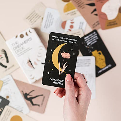 The Know Collection Dreamer's Deck Affirmation Cards, 40 Positive Daily Affirmations for Mindfulness and Motivation, Inspirational Oracle Deck for Self-Care and Manifestation, Birthday Gift for Mom