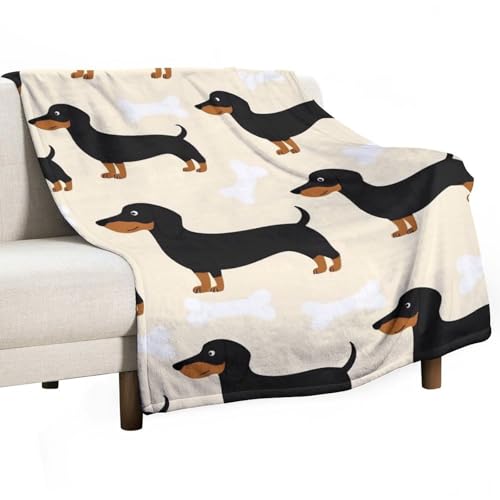 Lightweight Flannel Blanket, Soft Bed Sofa Couch Cover, Wiener Dog Doxie Dachshund Weiner Dog Pet Dogs Portable Blanket - color: Color74, size: 30"x40"