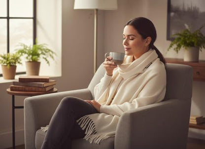 HANDTECHINIDA Tibetan Woolen shawl for Meditation Yoga Travel Champagne Nursing Pashmina Kashmiri Plus size Prayer Wrap - color: Shawl-7