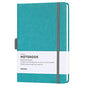Lemome Thick Classic Notebook with Pen Loop A5 College Ruled Hardcover Writing Notebook with Pocket + Page Dividers Gifts, Banded, Large, 180 Pages, 8.4 x 5.7 in - color: green