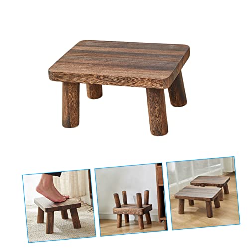 Homoyoyo Meditation Buddhist Stool Mini Square Stool Wooden Coffee Wood Small Bench Zen Kneel Sitting