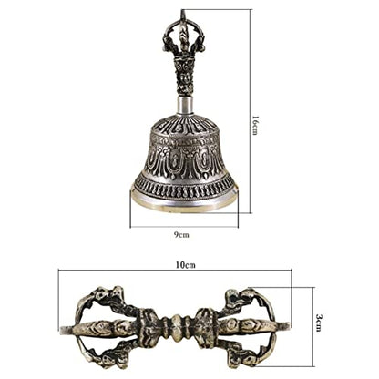 Hand Bell, Use This Bell to Help The Mind Enter A Calm, Meditative Space Or to Ring at The End of A Sound Bath to Signal Completion(6.7cm) - size: 6.7cm