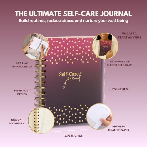 Daily Self Care Journal for Women - A5, Wellness Journal with Prompts - Women Gift Goal Journal for Happiness,Mindfulness,Productivity & Personal Development - Reduce Stress & Improve Mental Health - - color: Blue