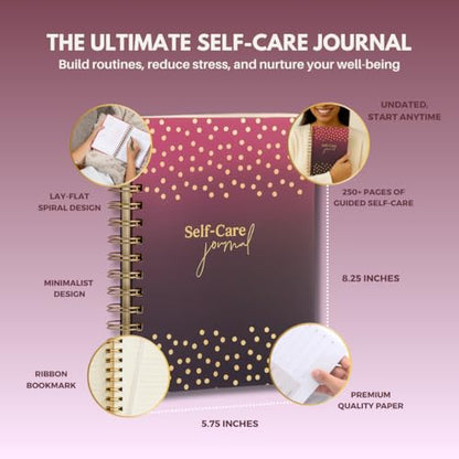 Daily Self Care Journal for Women - A5, Wellness Journal with Prompts - Women Gift Goal Journal for Happiness,Mindfulness,Productivity & Personal Development - Reduce Stress & Improve Mental Health - - color: Blue