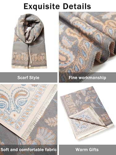 Women's Reversible Pashmina Shawl Wrap for Women Big Scarf Holiday Gifts - color: 07-pink-white