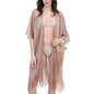 Sparkle Metallic Evening Shawls for Women formal Party Dresses Beach Travel Cardigan Shawl Wrap for Swimsuit - color: C-rose Silver