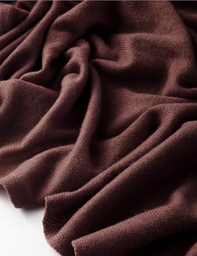 Soft Cashmere Blend Wrap Chic Scarf Stole for Women Wayfarer Travel Extra Large 87"x28" - color: Dark Brown