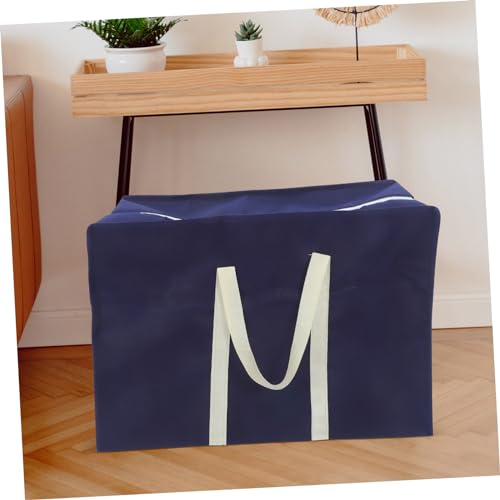 Large Capacity Storage Bag for Moving and Travel Durable Non Woven Space Saving for Blankets and Clothes Convenient Zippered Design for Camping and Closet Organization Navy Blue