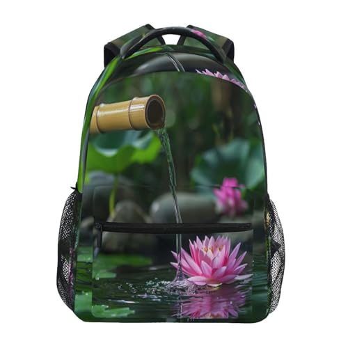 Meditation Relaxation Pattern Backpack Laptop Backpack Casual Daypack with Name Tag for Men Women, Fits 15" Laptop
