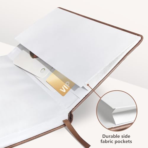 Lined Journal Notebook for Women Men, 256 Pages, Medium 5.7 in x 8.3 in - 100 GSM Thick Paper – Hardcover Leather Journals for Writing, Work, School, Note Taking, Diary Notepad, Dark Brown - color: Dark Brown