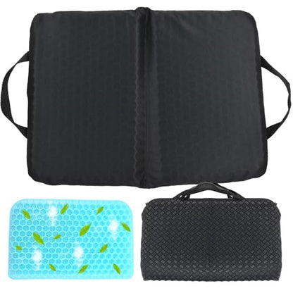 New Upgraded Portable Seat Cushion (15.7" x 11.8") Foldable Travel Cushion, for Airplane Seats, Camping, Stadium, Cinema, Garden Benches Seat Cushion