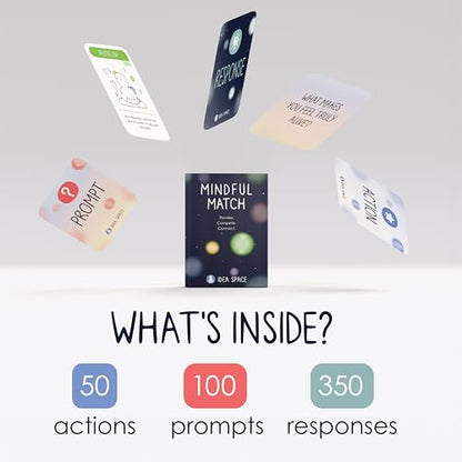 BEST Mindful Match | 500 Card Game for Adults, Teens, & Kids | Fun Family Party Game | Board Games for Adults | Mindfulness Conversation Cards | Couple Gifts | Ice Breaker for Date Night & Game Night