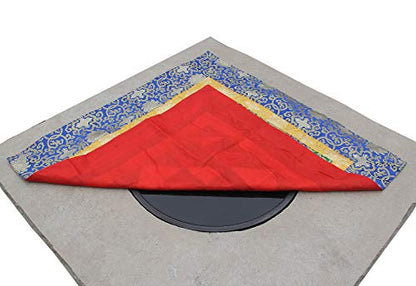 Tibetan Patch Silk Brocade Table Runner/Shrine Cover/Altar Cloth/Table Cover (37 X 37 Inches)
