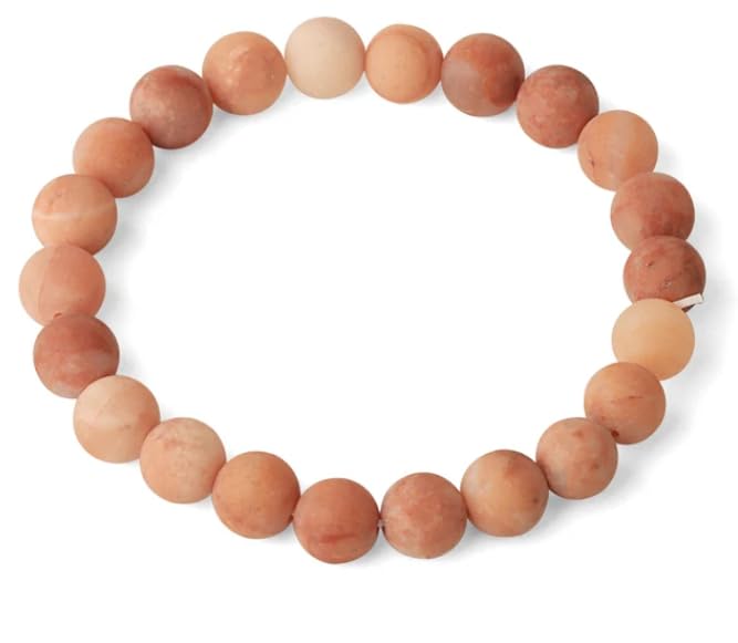 8mm Natural Stones Strand Bracelets Single Color Round Beaded Elastic Bracelet for Women Jewelry - color: Black Picasso Jasper