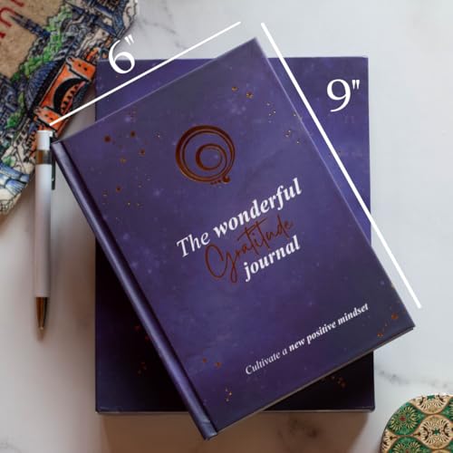 The Wonderful 5 minute Gratitude Journal for men and women. Hardcover Guided Reflection Journal with Inspirational Quotes, Self Care & Mindfulness Gift Notebook - Undated, to start it at any time of the year.