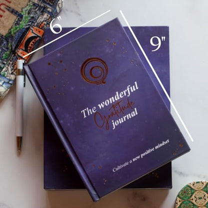 The Wonderful 5 minute Gratitude Journal for men and women. Hardcover Guided Reflection Journal with Inspirational Quotes, Self Care & Mindfulness Gift Notebook - Undated, to start it at any time of the year.