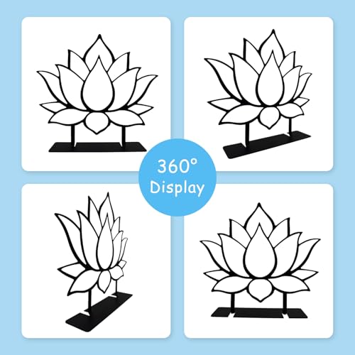 Metal Lotus Flower Tabletop Decor, Lotus Abstract Table Decor, Meditation Accessories, Zen Flower Art, Flower Center Pieces Decoration for Table, Spiritual Gifts