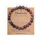 Pingyongchang Stress Relief Anxiety Yoga Bracelet,Crystal Stone Mantra Bracelets for Women Natural Beaded birthday Gifts Inspirational Bracelet for Men - color: Rhodonite