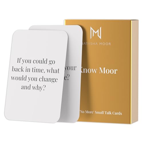 Know MOOR Small Talk Cards: Soulful Connection Cards with Heartfelt Prompts for Genuine Connections, Hidden Stories, and Deep Emotions, Relationship Building Games - Set of 52 Icebreaker Decks