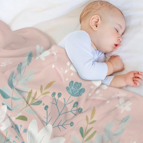 Cartoon Meditation Woman Throw Blanket, Soft Cozy Warm Flannel Cute Lotus Flower Botanical Blanket for Couch Sofa Bed, 40"x50" - color: Cartoon Meditation Woman, size: 40"x50"