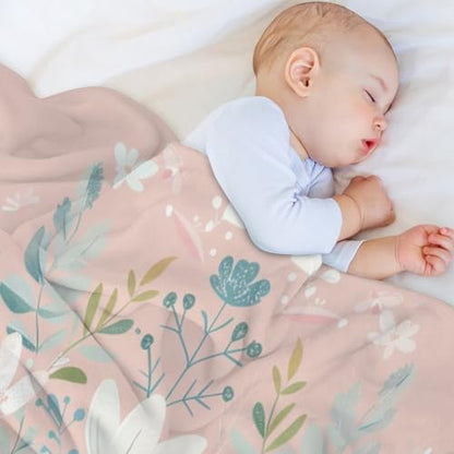 Cartoon Meditation Woman Throw Blanket, Soft Cozy Warm Flannel Cute Lotus Flower Botanical Blanket for Couch Sofa Bed, 40"x50" - color: Cartoon Meditation Woman, size: 40"x50"