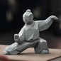 Stone Statue Decor for Home: 4.3" Tai Chi Sculpture Feng Shui Gift for Meditation Zen– Handcrafted Figurine Decoration for Desk Bookshelf Fish Tank (B Style)