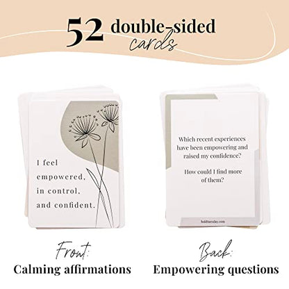 Affirmation Cards for Women Balance — 52 Positive and Motivational Cards | Daily Empowering Inspirational Questions for Therapy, Meditation, Self-Care & Mindfulness | Double-Sided and Sturdy
