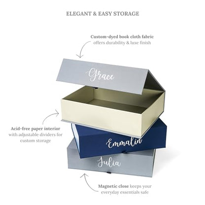 Savor | Keepsake Overflow Box | Acid-Free Storage and Gift Box with Magnetic Close for Safely Holding Mementos, Organizing Collections, and Storing Keepsakes and other Items
