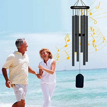 Garden Wind Chimes with 6 Aluminum Alloy Tubes and Hook,Memorial Wind Chimes for Home Decor Garden Patio Outdoor