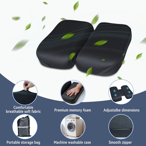 Adjustable Seat Cushion, Memory Foam Office Chair Cushion, Car Seat Cushion, Foldable Travel Cushion for Tailbone Pain, Sciatica Pain Relief, Lifting Cushion for Sitting, Driving, Traveling(Small)