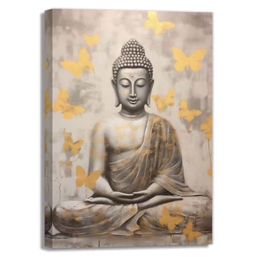 OAAPITI Buddha Wall Art Vintage Buddha Painting Print For Living Room Bedroom Yoga Room Buddhist Meditation Room Home Decorations(Artwork-3,12"x18") - color: Buddha-3, size: 18"L x 12"W